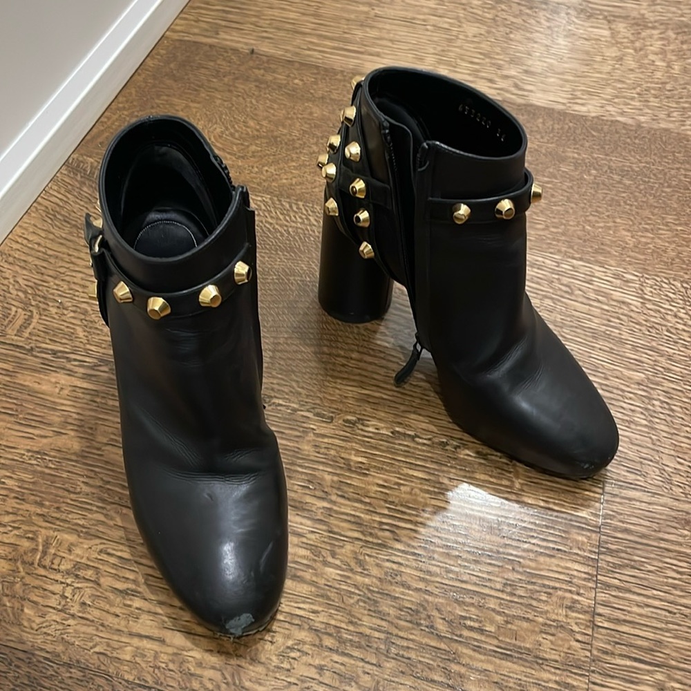 Balenciaga gold studded boots size 35